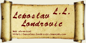 Leposlav Londrović vizit kartica